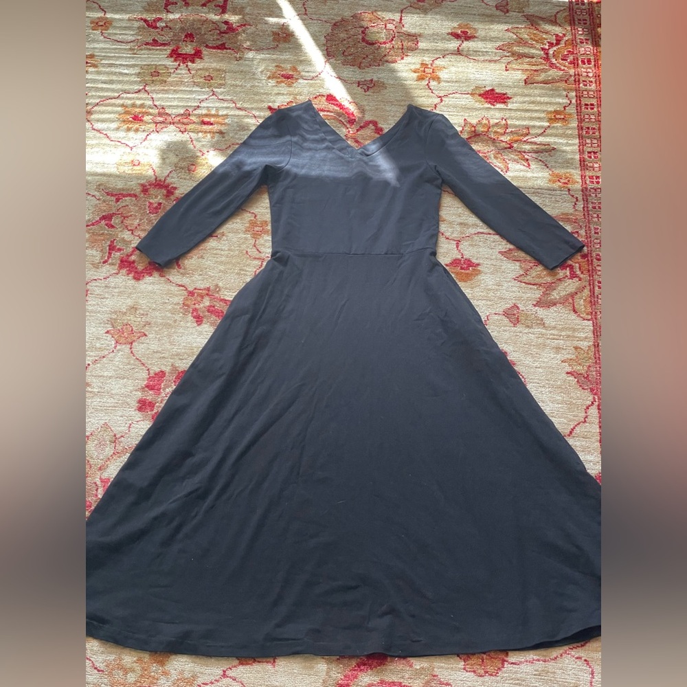 Pact Black Long Sleeve Dress